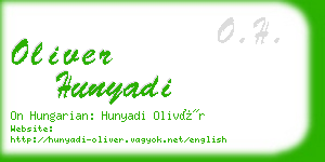 oliver hunyadi business card